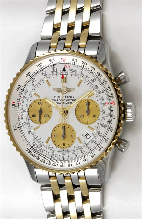 two tone breitling navitimer with silver dial|breitling navitimer buying guide.